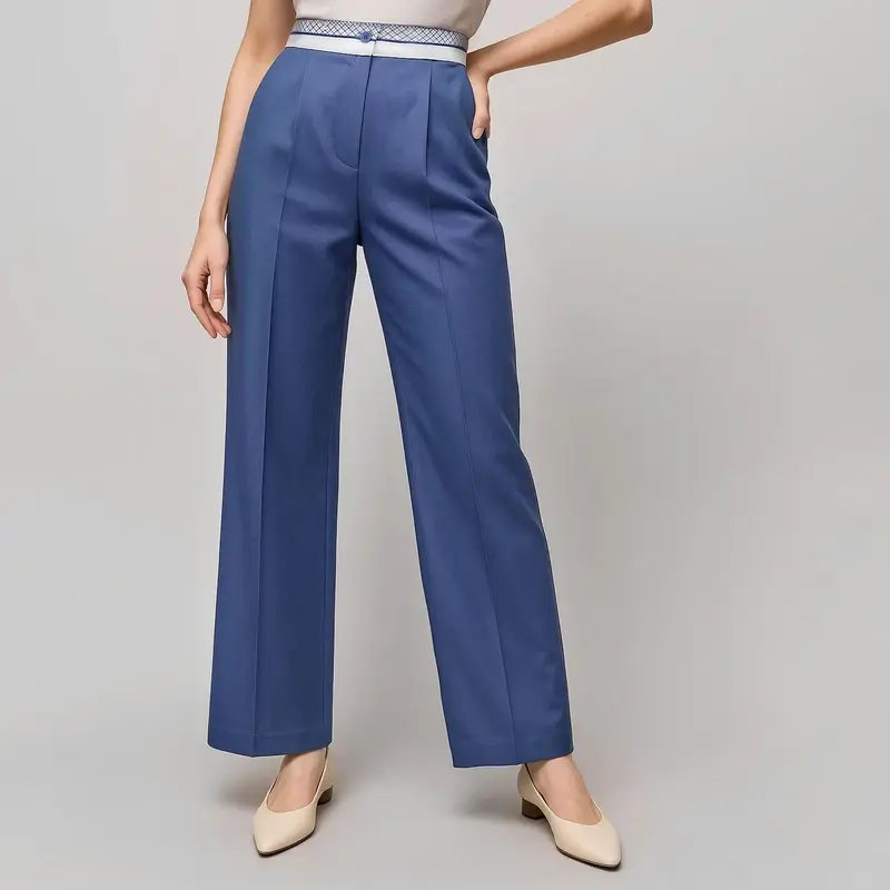 شلوار تنسل آزاد زنانه نیزل مدل 601 رنگ آبی