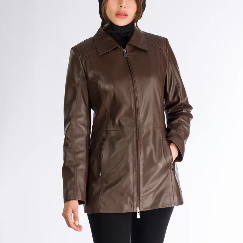 کت چرم زنانه مدل B0486-088