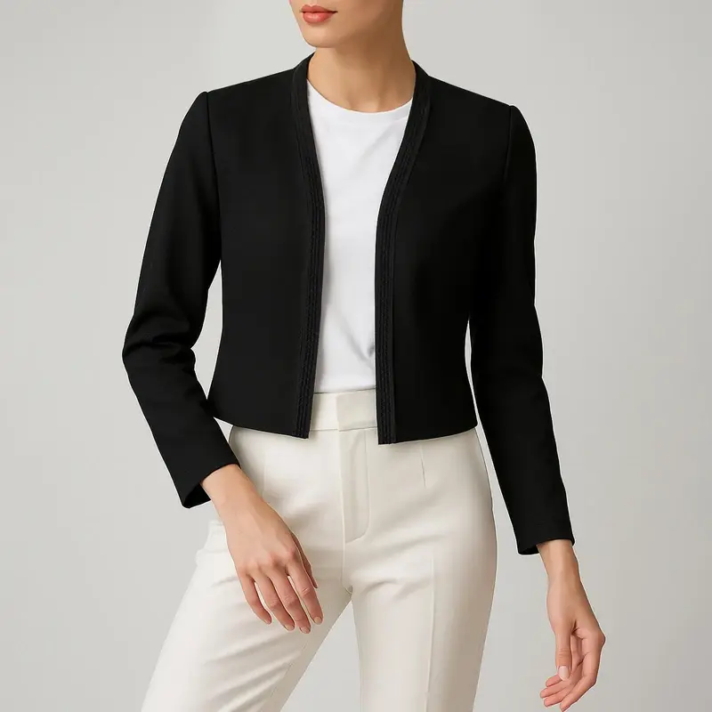 کت کرپ مشکی زنانه مدل SABA-312161