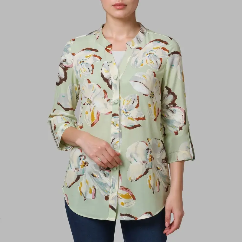 شومیز آستین بلند یقه هفت زنانه نیزل مدل 1180